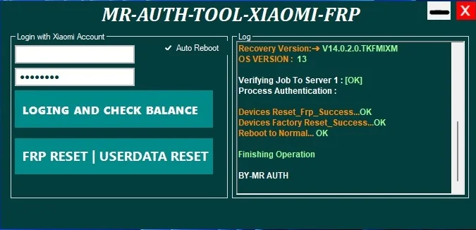 خرید کردیت MR AUTH TOOL و MR AUTH FRP TOOL: ابزاری برای فلش اتورایز شده و حذف قفل FRP شیائومی در همه مدل‌ها و ورژن‌ها